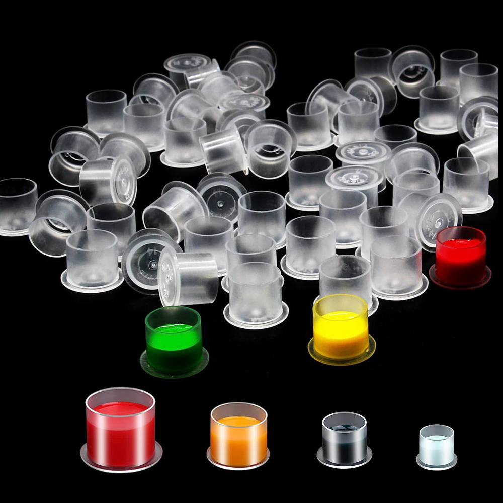 Best of 100pcs Plastic Clear Tattoo Ink Cups Caps 17mm 14mm 11mm Clear Self Standing Ink Caps Container For Tattoo Pigment Accessories Reviews & Tips