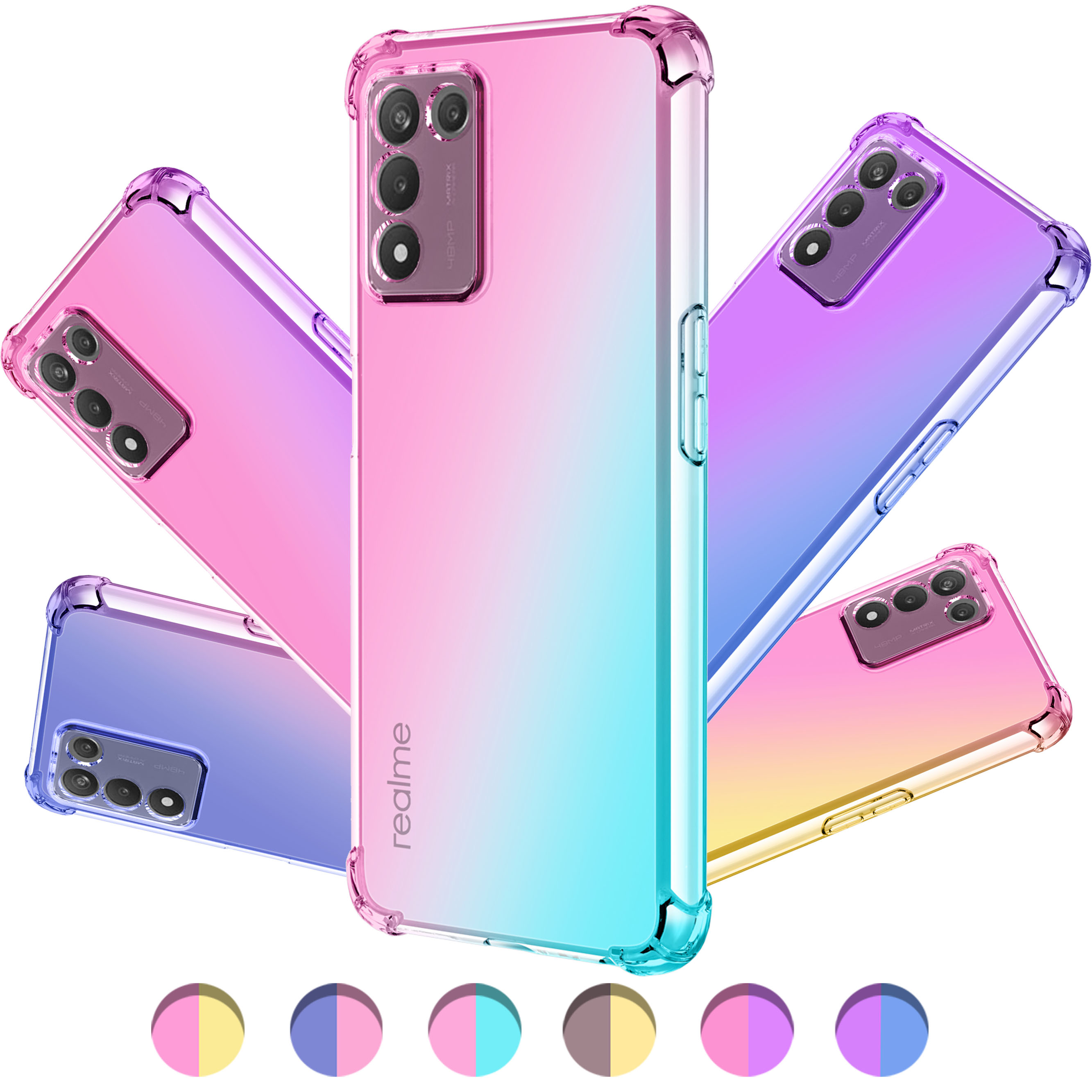 Роскошный чехол для Realme 9 Pro Plus, чехол Realme 9 Pro Realme 9 5G Speed  Realme 9 Se 5G 9 India Realme 9i, чехол из ТПУ с градиентом | AliExpress