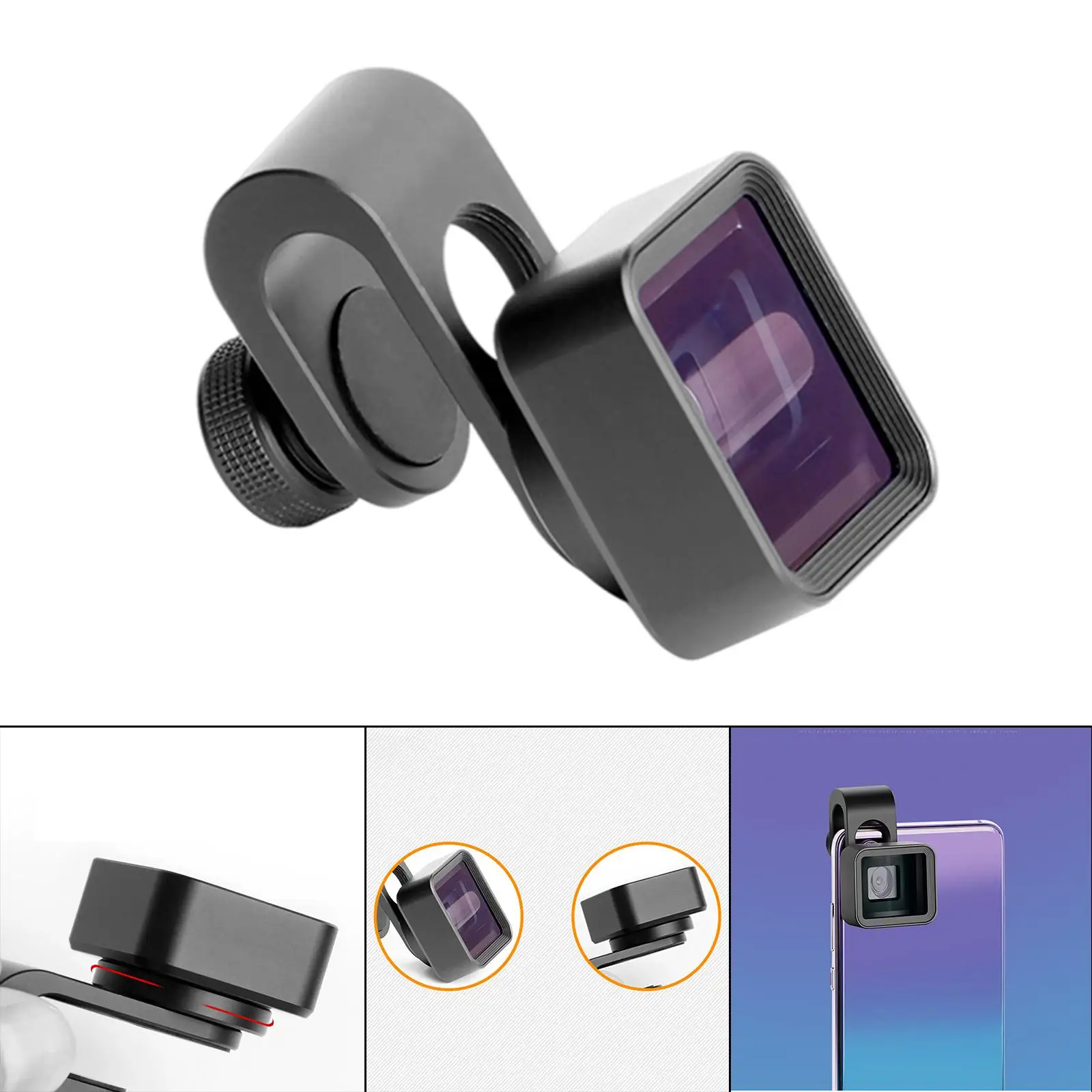 Phone Camera Lens Universal Clip 1.33x Deformation Most Phones Widescreen Wide-Angle Camcorders for 12 11