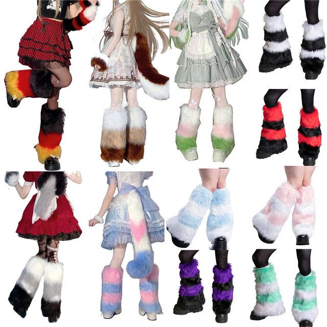 Beinwärmer Damen Kurze Stulpen Socken Winter Warme Stiefel Abckung