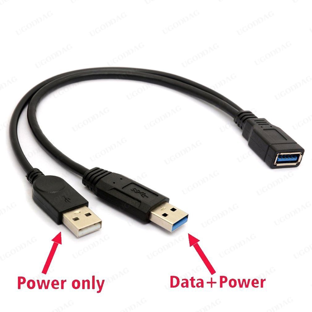 Dual USB Feminino Data Hub, adaptador de