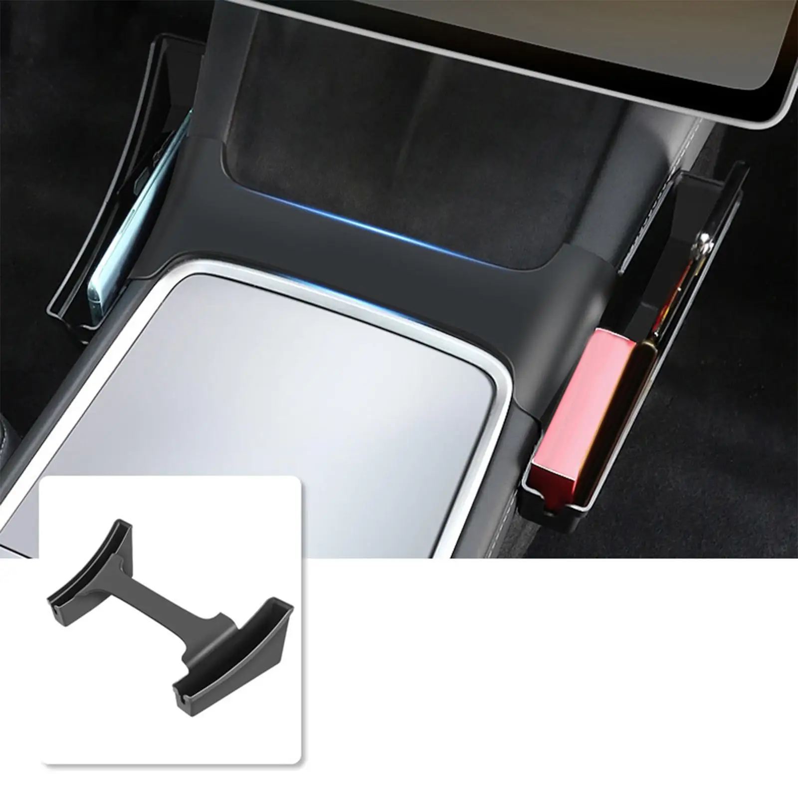 Multipurpose Center Console Storage Box Accessory Storage On Both Sides Car Parts Holder Organizer Case for /Y