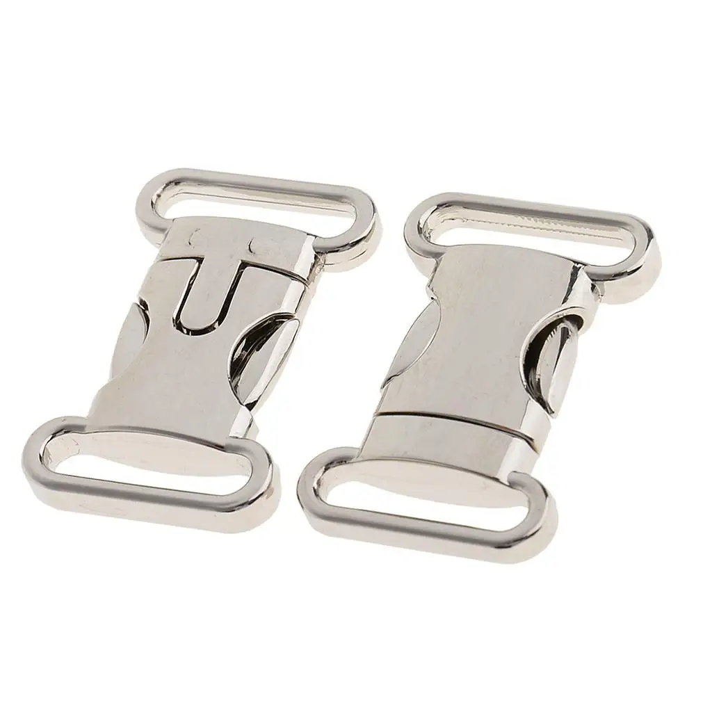 2 Pieces Stainless  Release Buckle for Paracordaa Bracelet  Bag Clasp