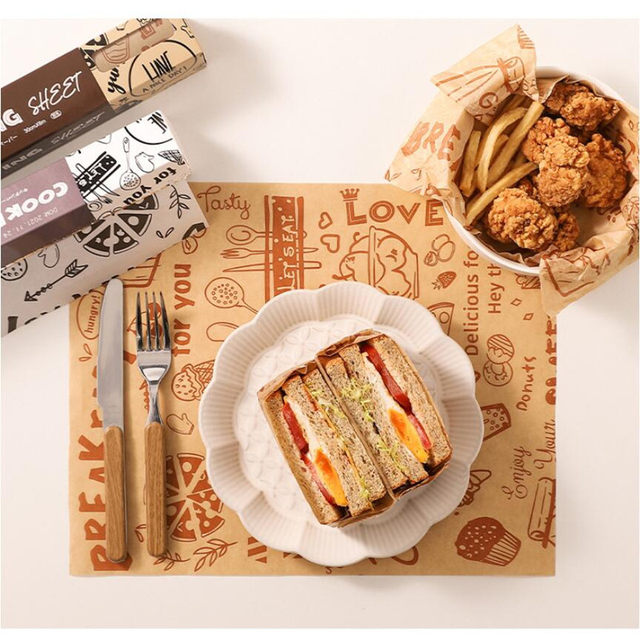 200 Pcs Wood Color Oil Proof Paper Squares Unbleached Parchment Paper For  Bread Sandwich Hamburger Fries Biscuit Wrapping Tools - AliExpress