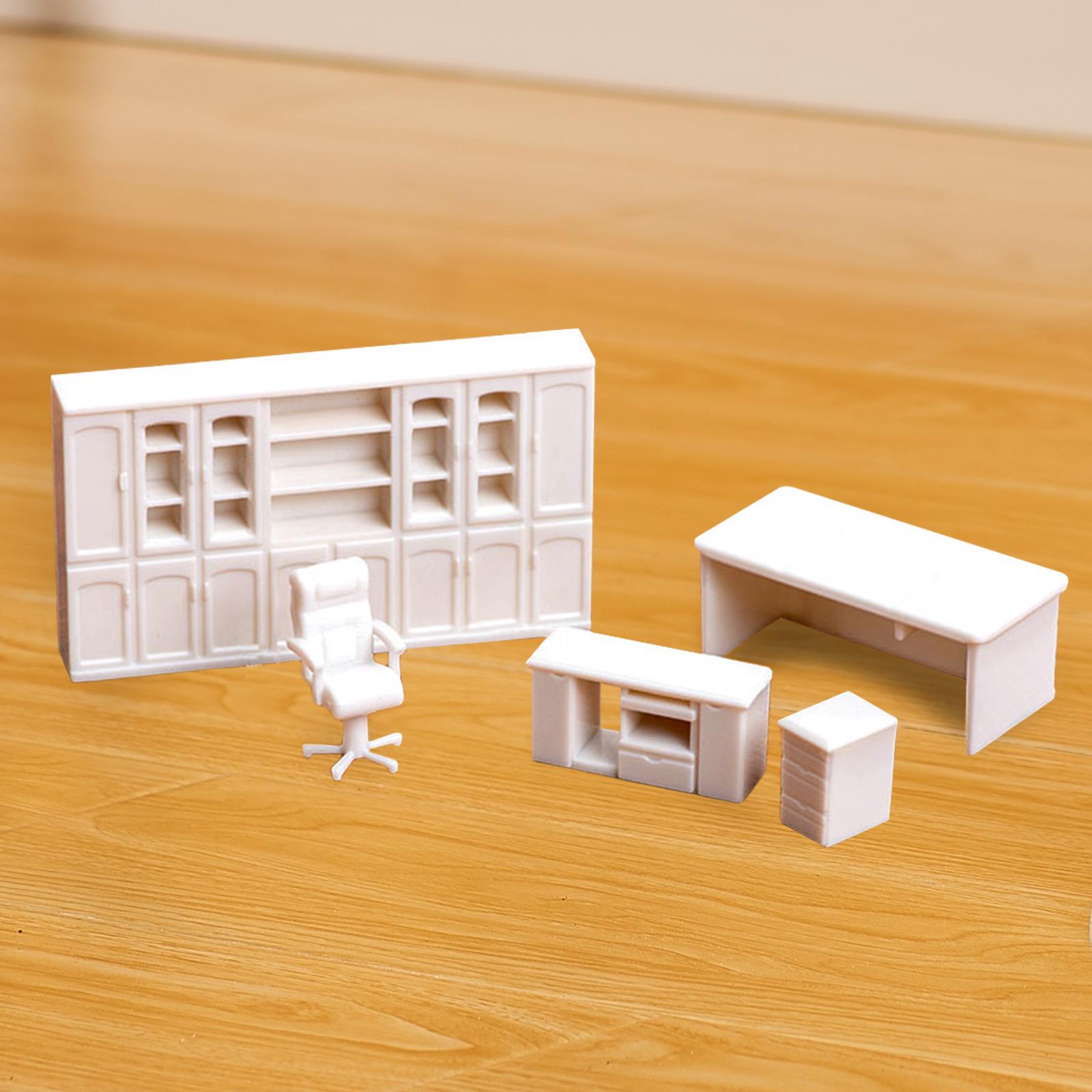 Mini Furniture Model Resin 1/50 Scale Furniture Model 1:50 Scale Miniature Furniture for Sand Table Decoration Photography Props