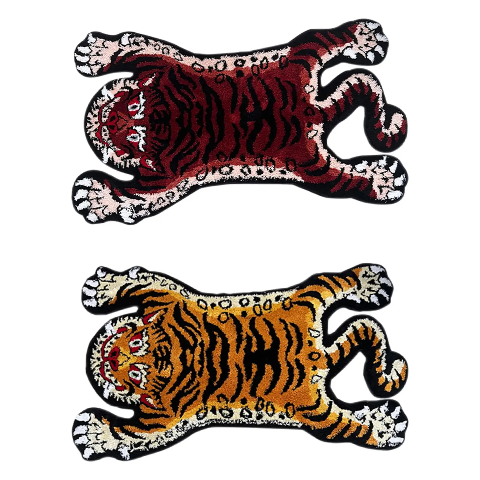 Tiger Carpet Absorbent Non-Slip Animal Shape Carpet for Kids Room