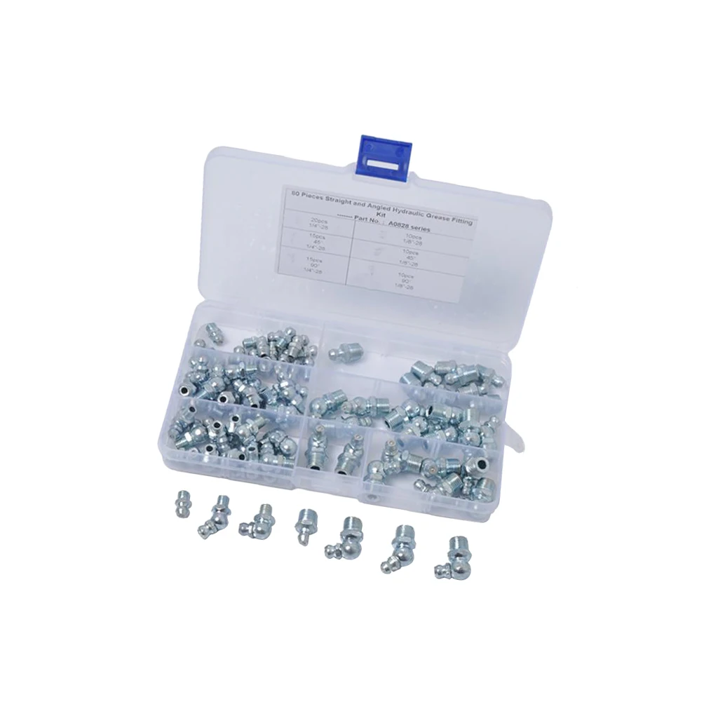 80 Pieces Universal  Fitting Assortment Tool SAE Kit 1/4