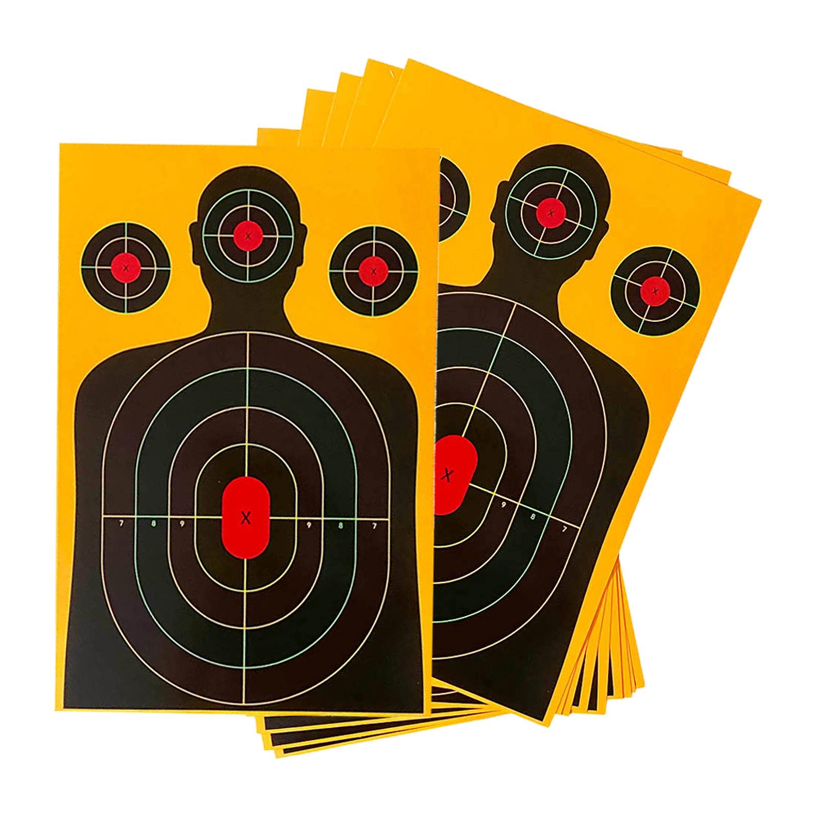 10Pcs Silhouette Target Training Target Outdoor Activities Hunting Practice Letter Partition Professional Target Target Paper