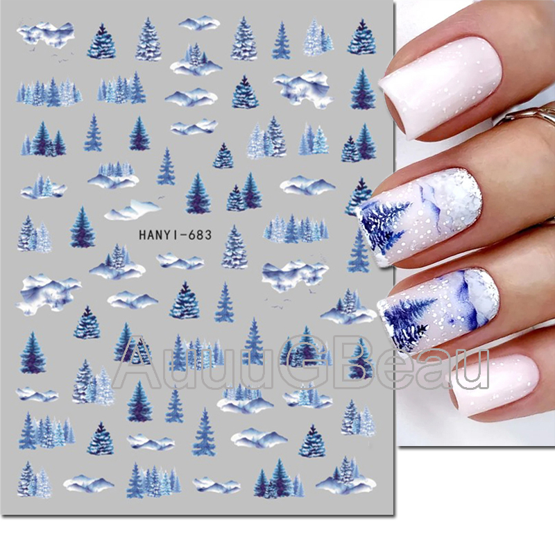 Best of 3d Nail Art Decals Winter Christmas Trees Snowflake Adhesive Sliders Nail Stickers Decoration For Nail Tips Beauty Reviews & Tips