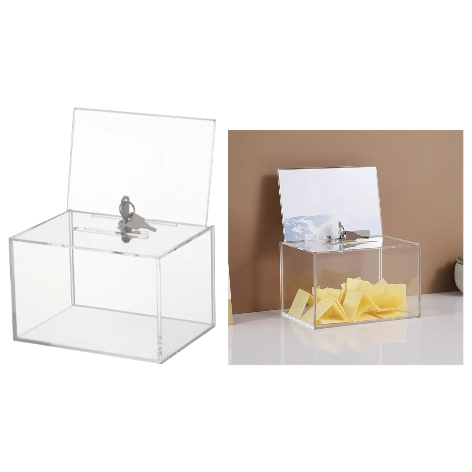 Acrylic Donation Box Post Mail Box Mailbox Letter Post Charity Ticket Container Clear Voting Box for Reception Community Events