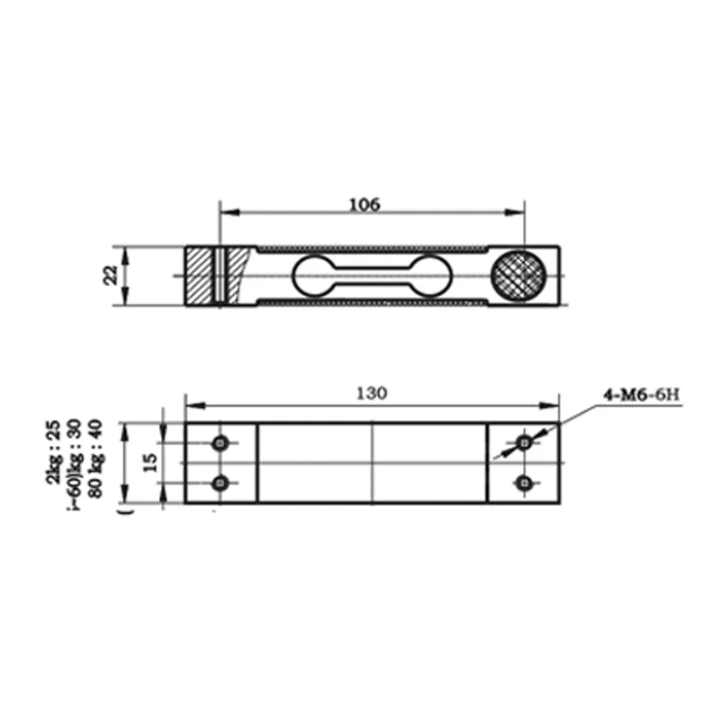 YZC-1B Wäge zelle 5 8 10 15 20 30 40 50 200kg elektronische Waage Aluminium legierung für hochpräzises intelligentes Schrank wiegen – Detail 2