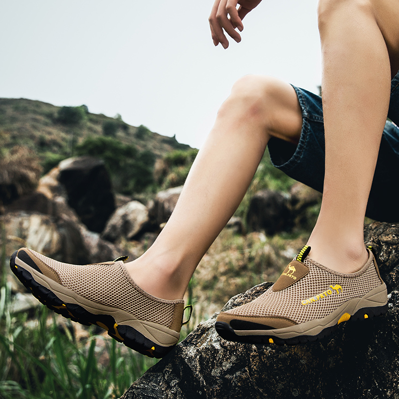 Männer Casual Schuhe Mode Sommer Schuhe Mesh im freien Atmungsaktive Slip-on Wohnungen Männer Turnschuhe Komfortable Wasser Faulenzer Zapatillas – Detail 17