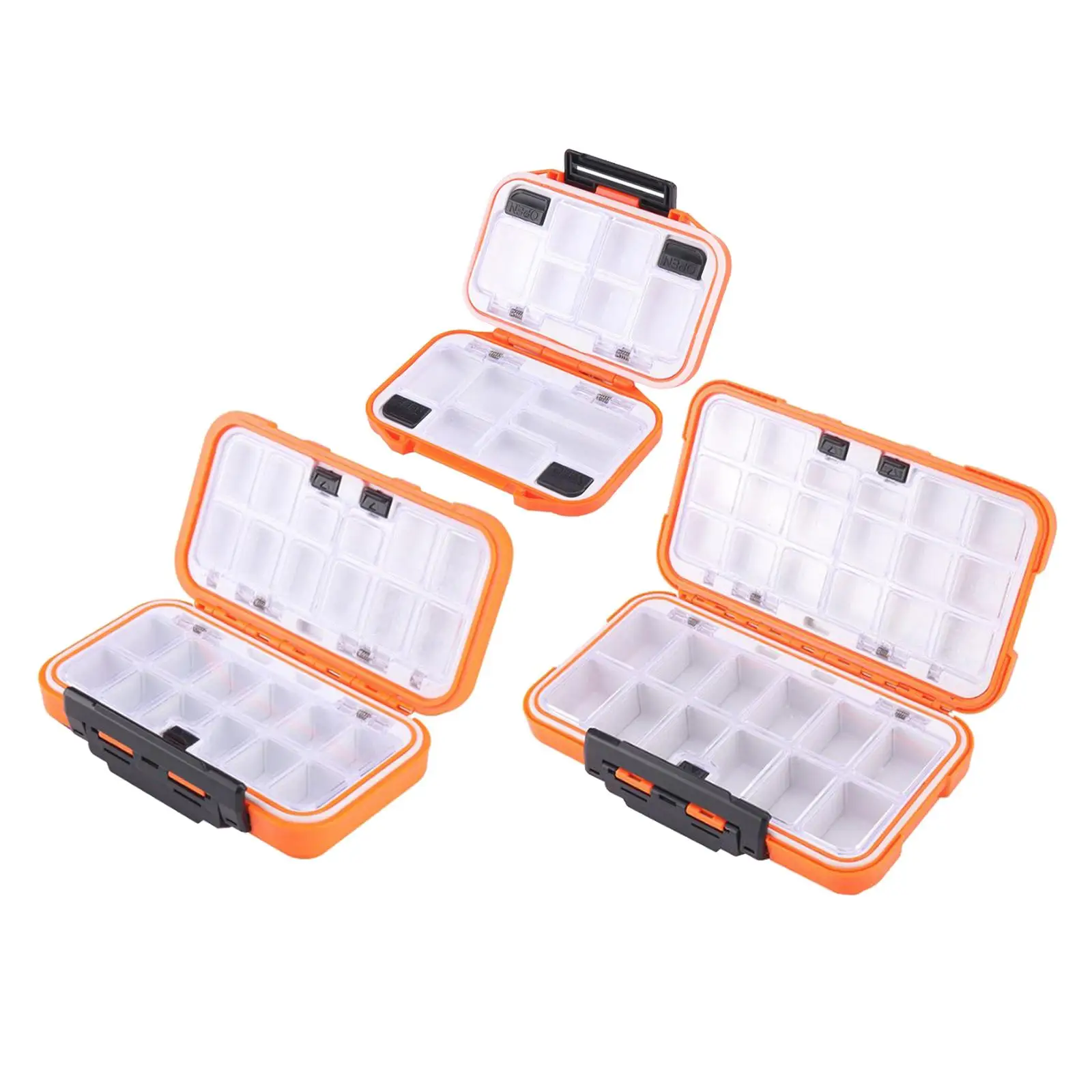 Fishing Box 12/24/30 Compartments Fishing Accessories Lure Hook Boxes Storage Double Sided High Strength Fishing Tackle Box
