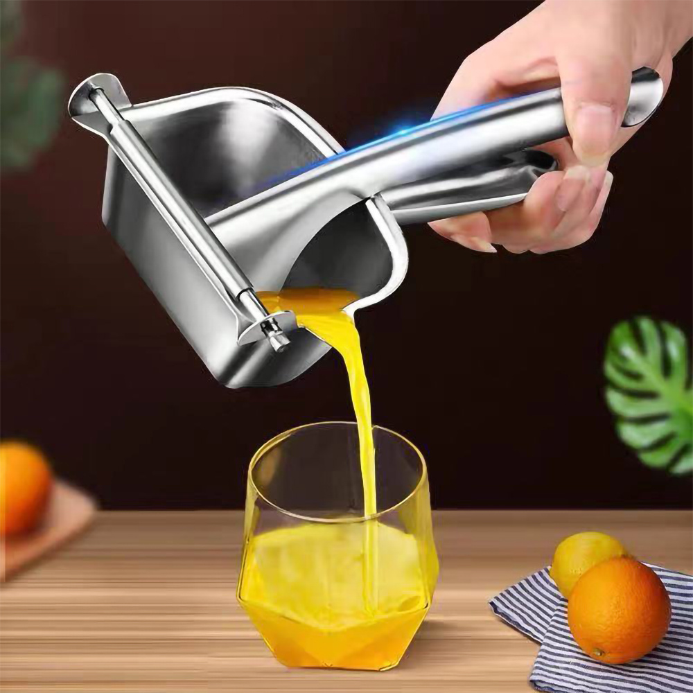 Description Picture 2 of itemPortable Lemon Squeezer Stainless Steel Manual Citrus Juicer Fresh Orange Juice Extractor Hand Free Citrus Squeezer Kitchen Tool