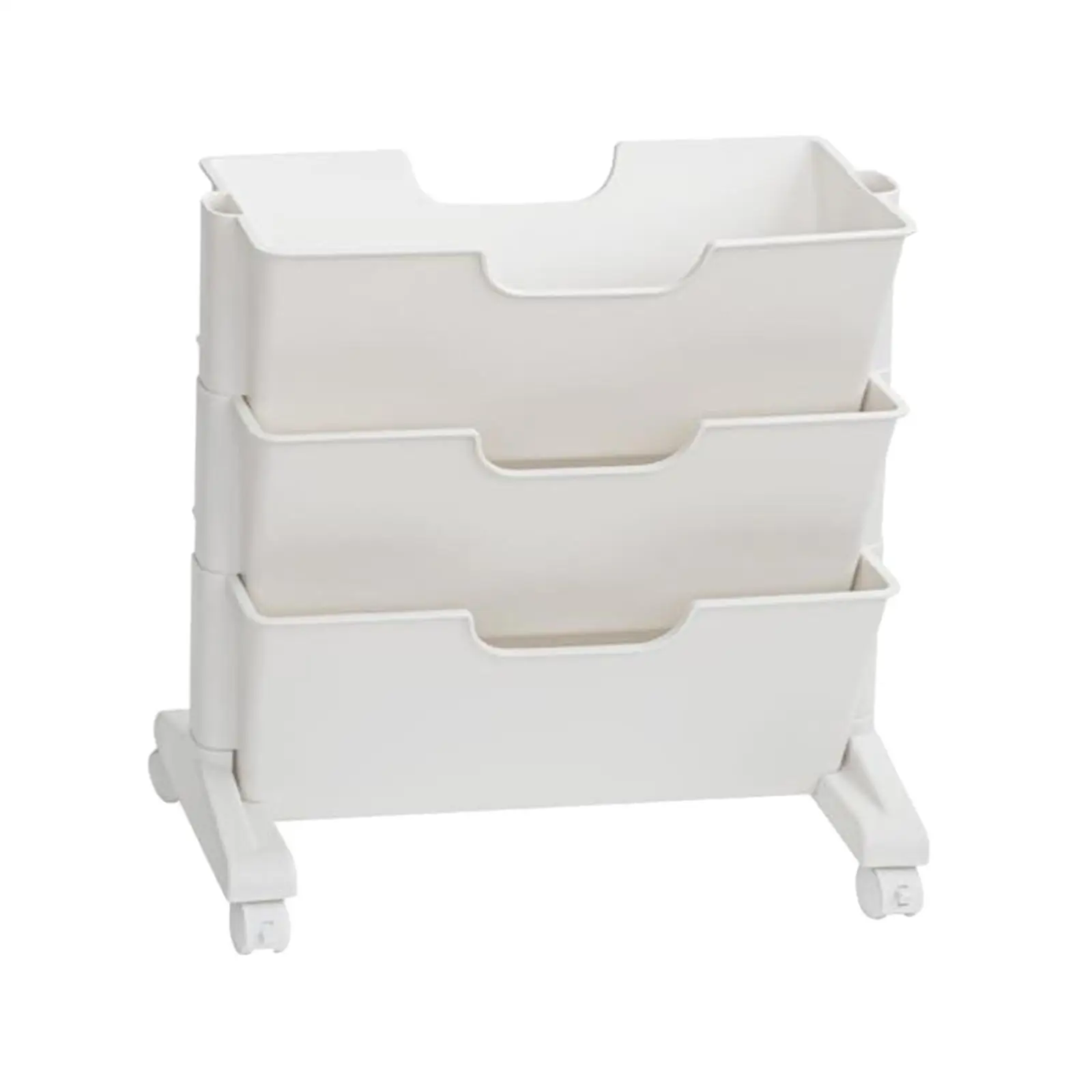 Movable Bookshelf with Brake Wheels Document Paper Envelopes Holder Organization Storage Rack Compact for Dormitory Sideboard