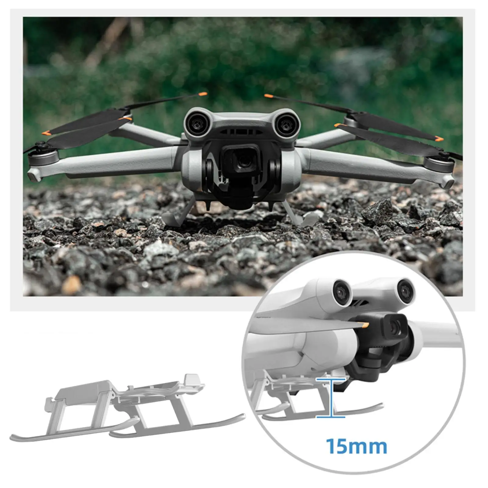 Landing Gear Heightening Lightweight Shockproof Special Foldable Accessory Gimbal Protector Landing Leg for DJI Mini 3 Pro Drone