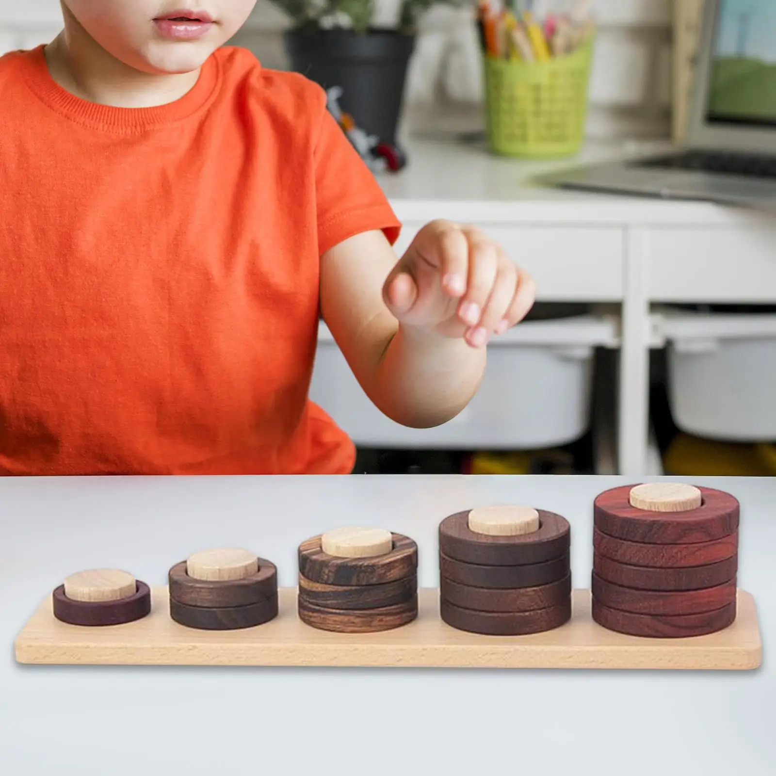 Montessori Stacking Toys Develop Fine Motor Skill Early Educational Learning Toy for Kids Girls Boy Children Toddlers Gifts