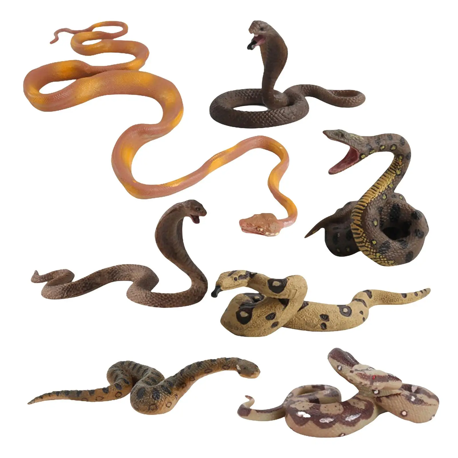 High Simulation Artifical Snake Figurine Educational Toys Scary Snake Toy for Party Favor Tabletop Decors Jokes Prop