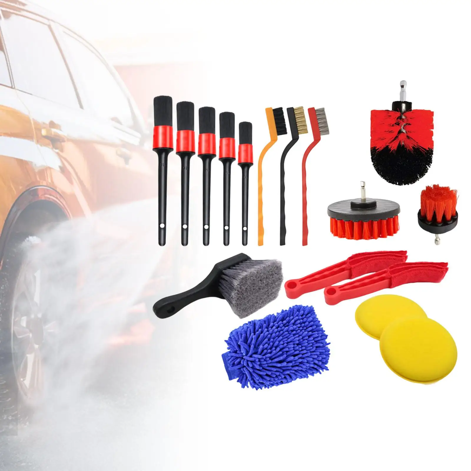 17 Pieces Multifunctional  Brush, Detail Cleaning Brushes  