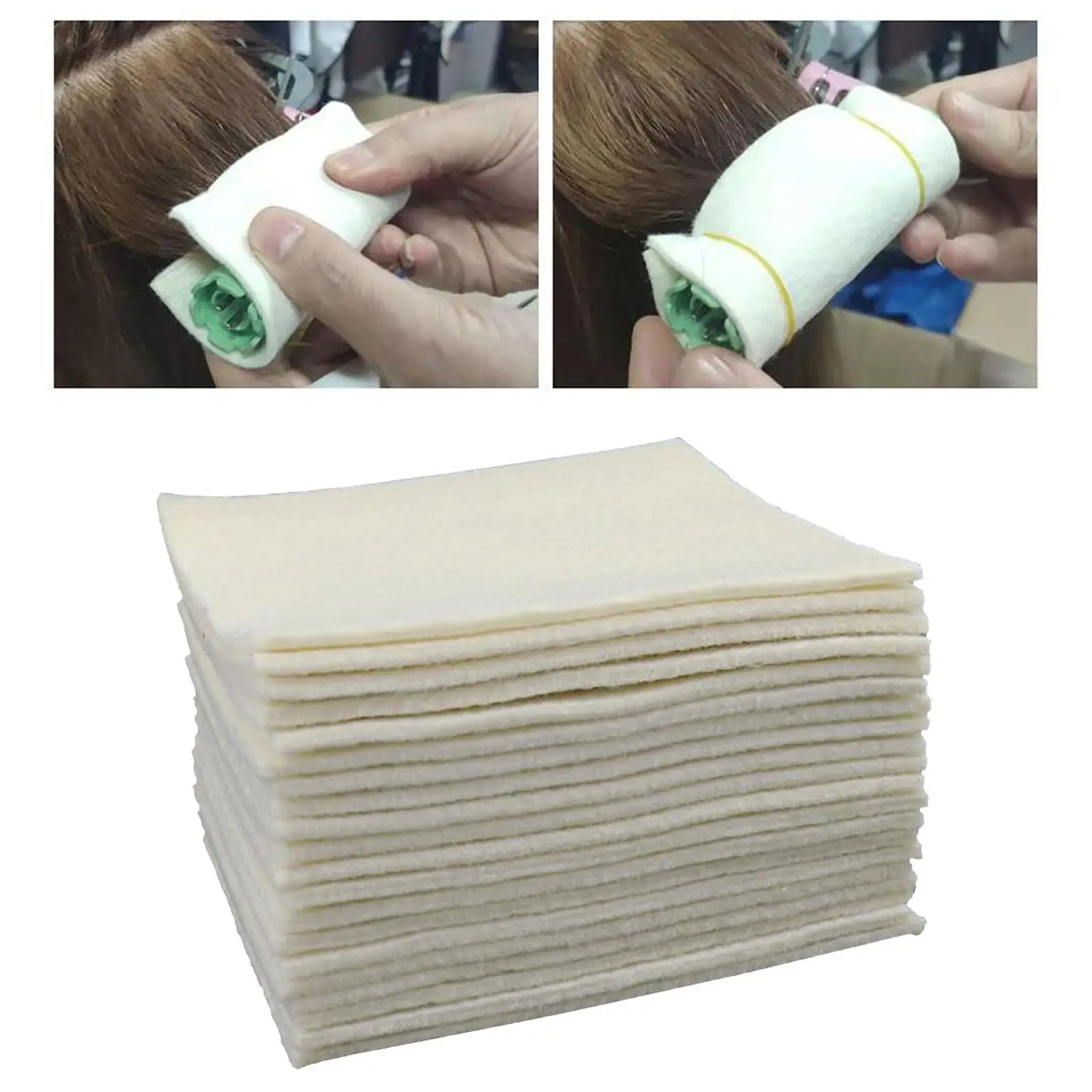 20pcs Perming Cotton Pad Perm Hair Rod Patch Curl Wave Crimp  Resistant