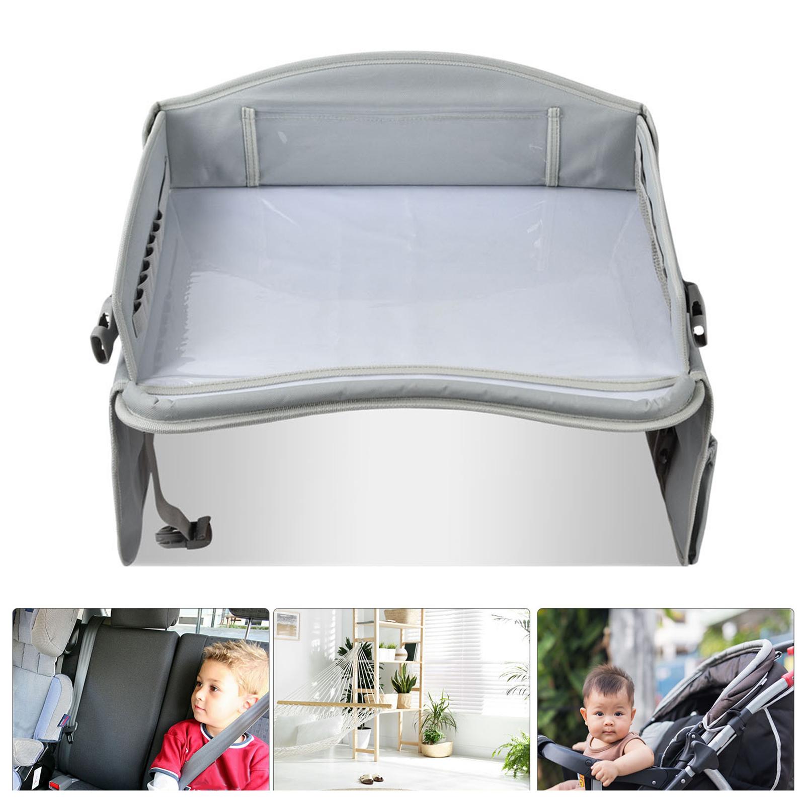 Tray, Waterproof with Multi Pockets Toy Storage Bag  Tray Car Rear Seat Tray, for Travel