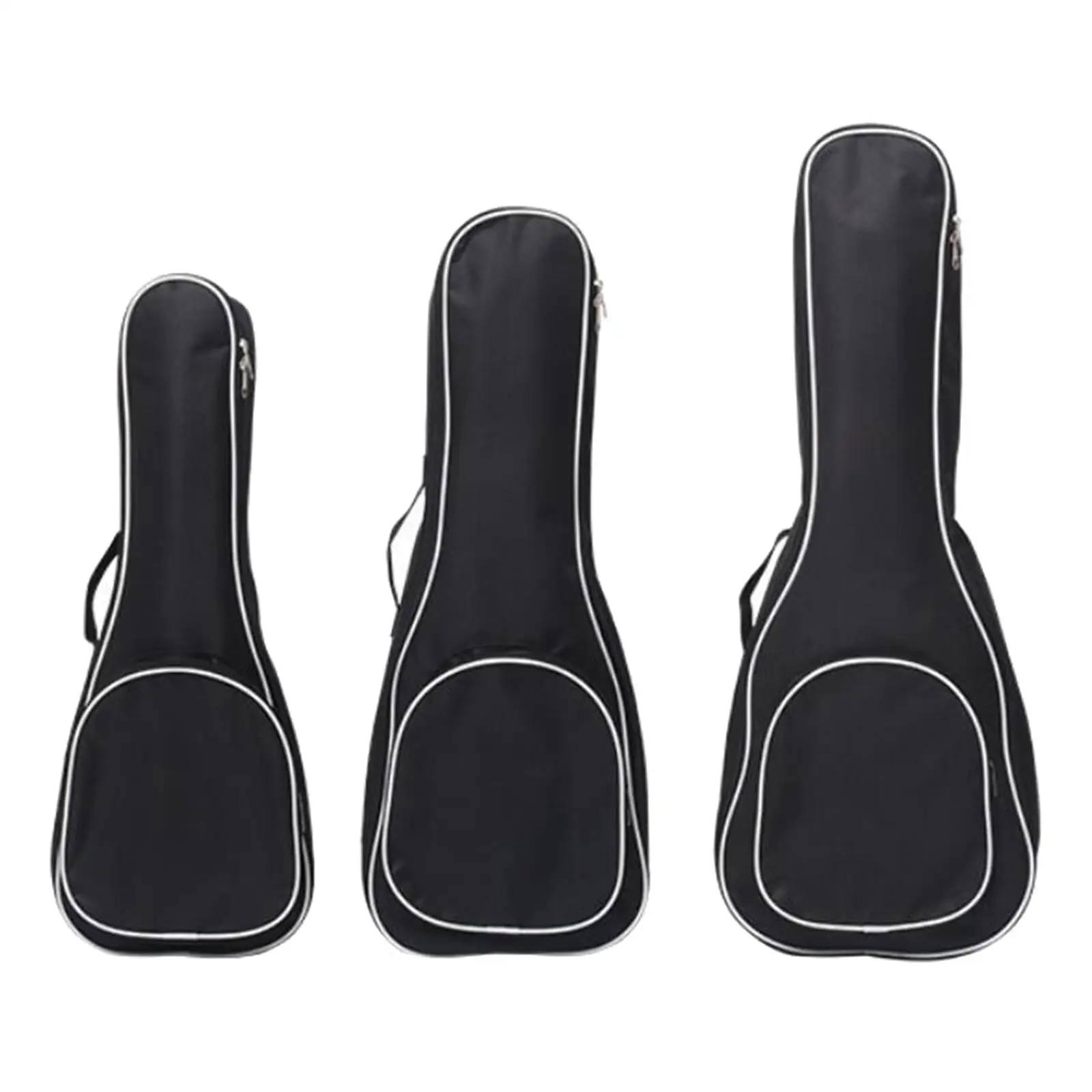 Thickened Ukulele Case Musical Instrument Accessories Zipper Padded Dustproof Waterproof Gig Bag Shockproof Portable with Handle