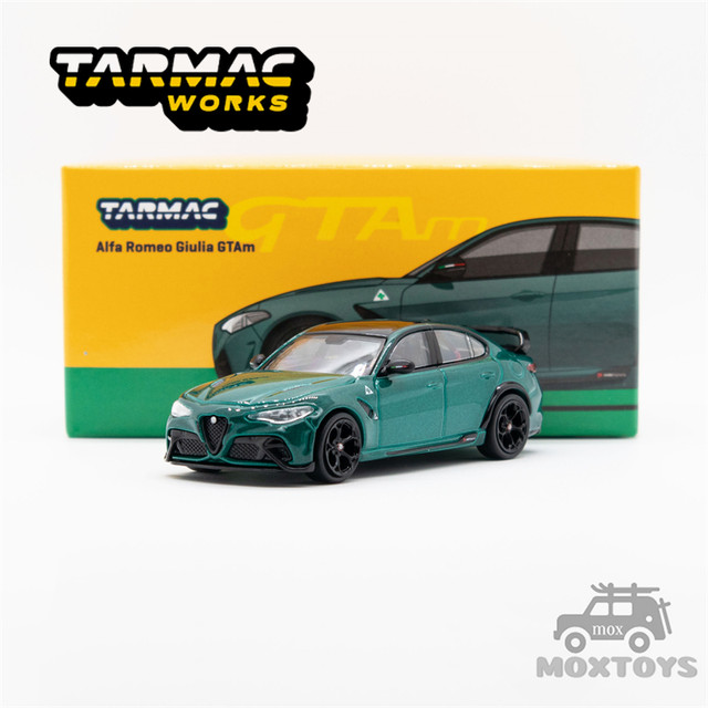 Tarmac Works 1:64 Alfa Romeo Giulia GTAm Green Metallic Diecast 