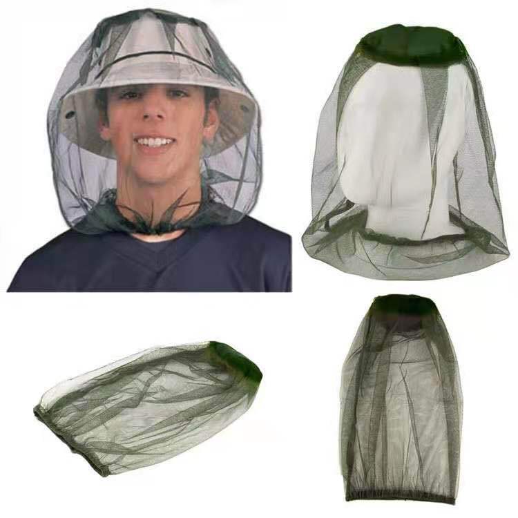 Description Picture 6 of itemNew Mosquito Hat Net Face Head Protector Foldable Outdoor Insect Gnat Head Cover Fishing Supplies Anti-mosquito