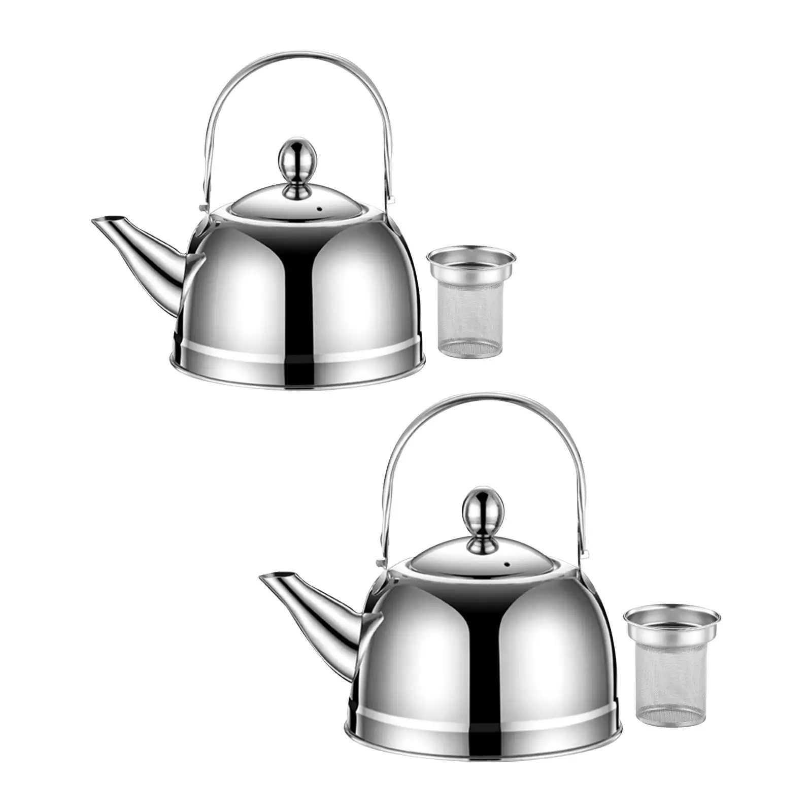 Portable Tea Kettle with Removable Infuser Teapots Water Pot Large Capacity for Picnic Hiking Restaurant