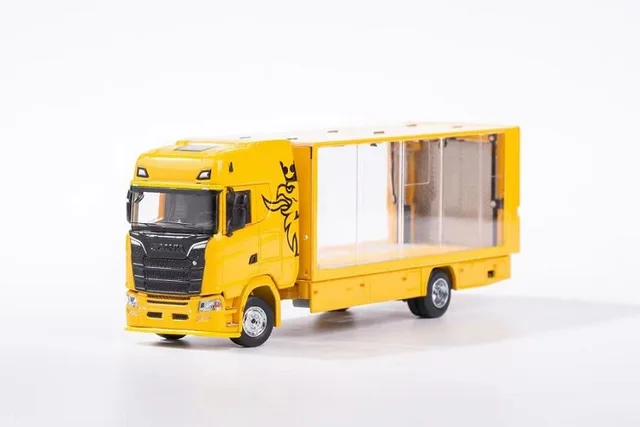 Gcd 1:64 Scania S730 Enclosed Tow Truck Transparent Yellow W 