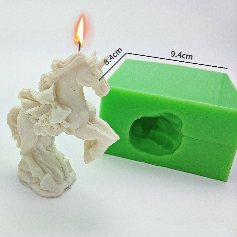 Description Picture 4 of itemCute Pony Silicone Candle Mold DIY Aromatic Animal Horse Candle Making Handmade Soap Resin Chocolate Mold Gifts Craft Home Decor