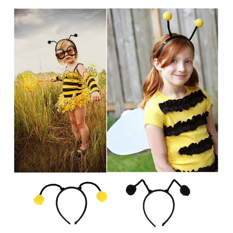 Bee Antenne Form Stirnband Frau Studenten Cosplay Cartoon Haarband Bee Antenne Stirnbänder Plüsch Kinder Tag Haar Hoop DXAA – Detail 2