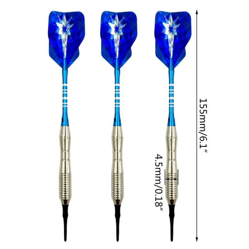 Title 6, 3 Pcs Professional Soft Tip Darts Set for Indoo...