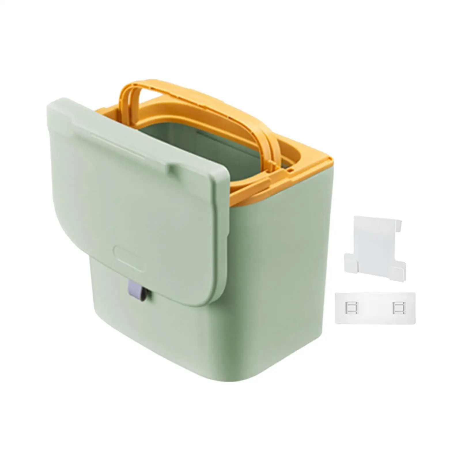 under Sink Garbage Trash Can Hanging with Lid Wall Mount for Cabinet door
