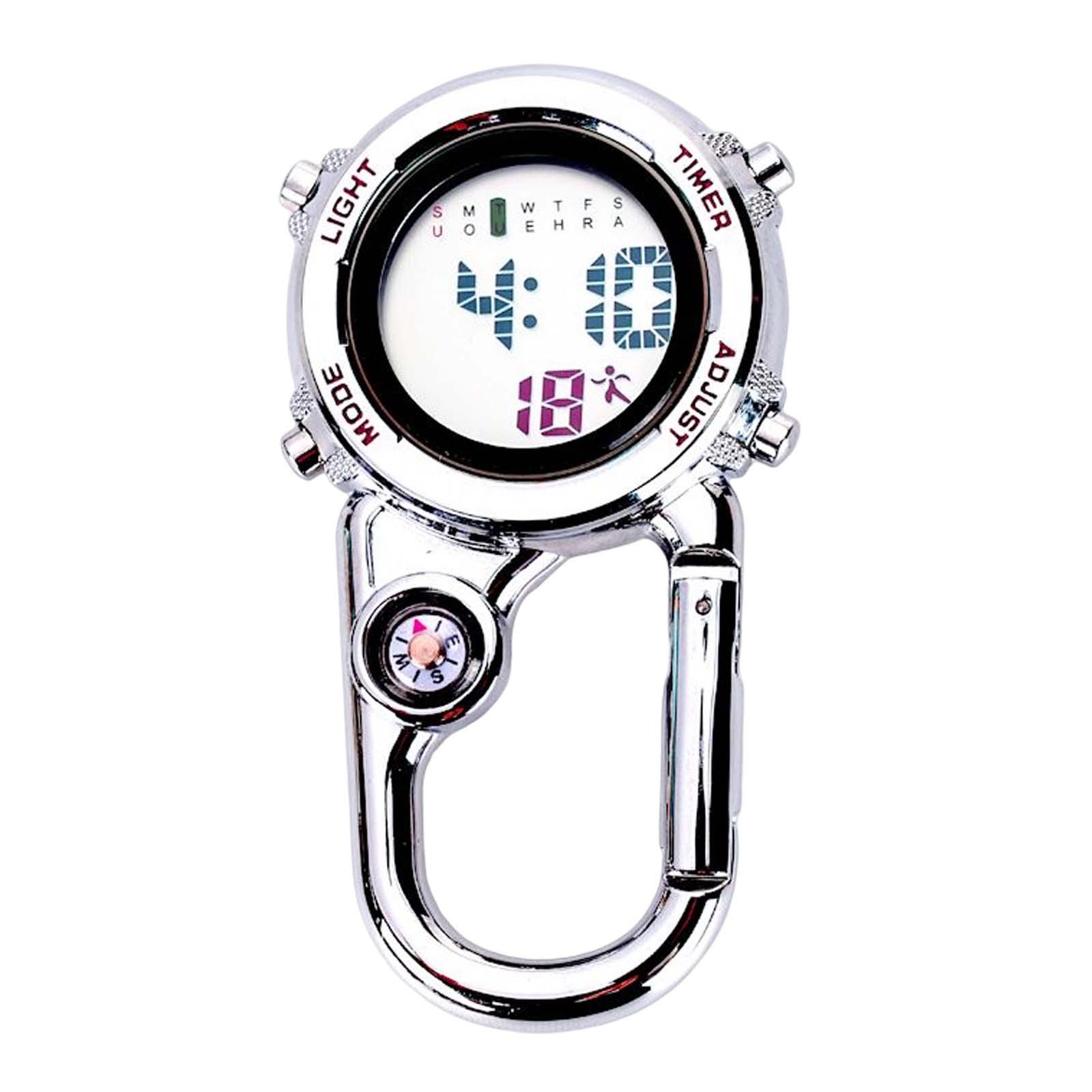 Multifunctional Digital Carabiner Watch Backpack Fob Watch for Outdoor Study