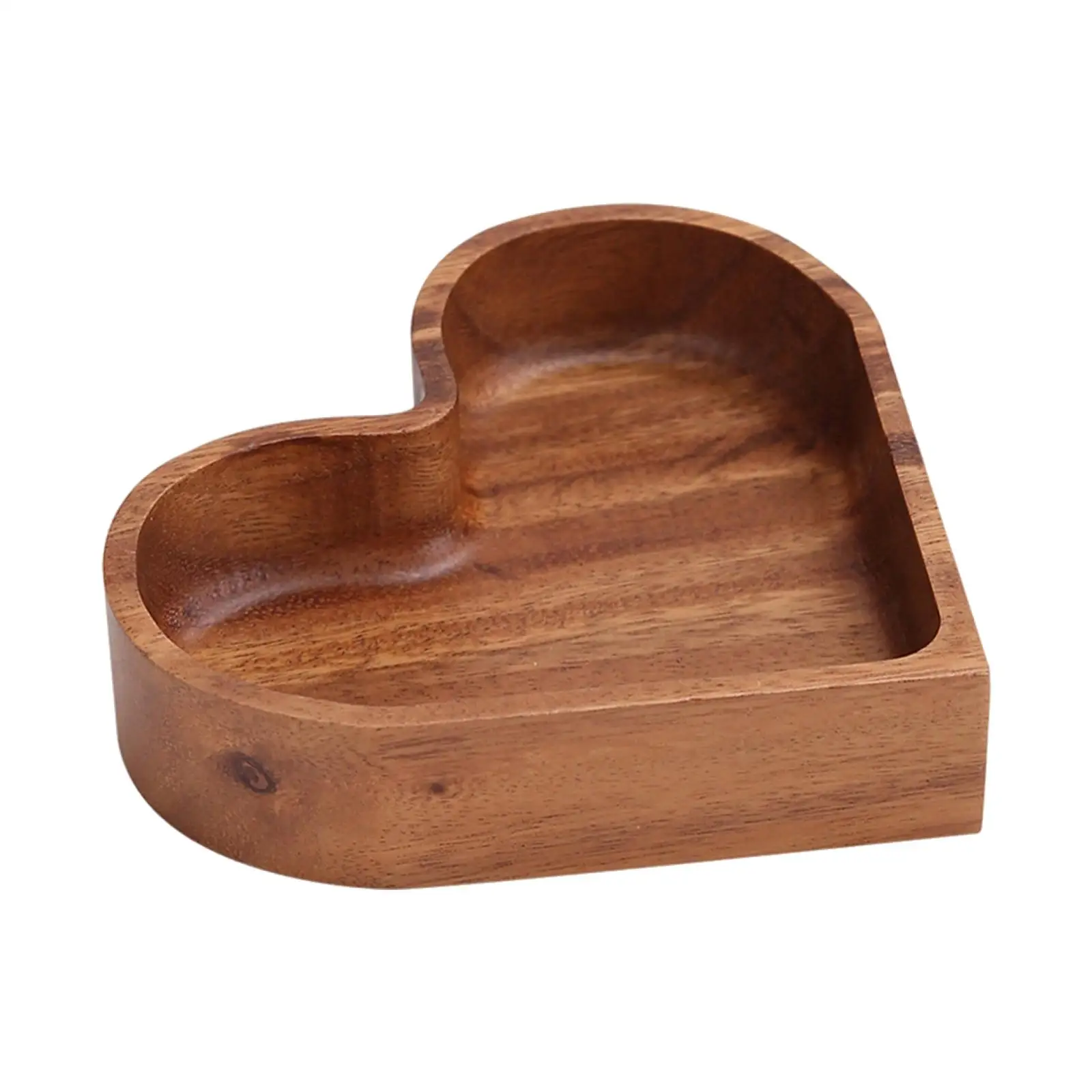 Wooden Serving Platters Tray Farmhouse Decor Breakfast Tray Organizer for Bathroom, Outdoors Multi Functional Heart Shaped Plate
