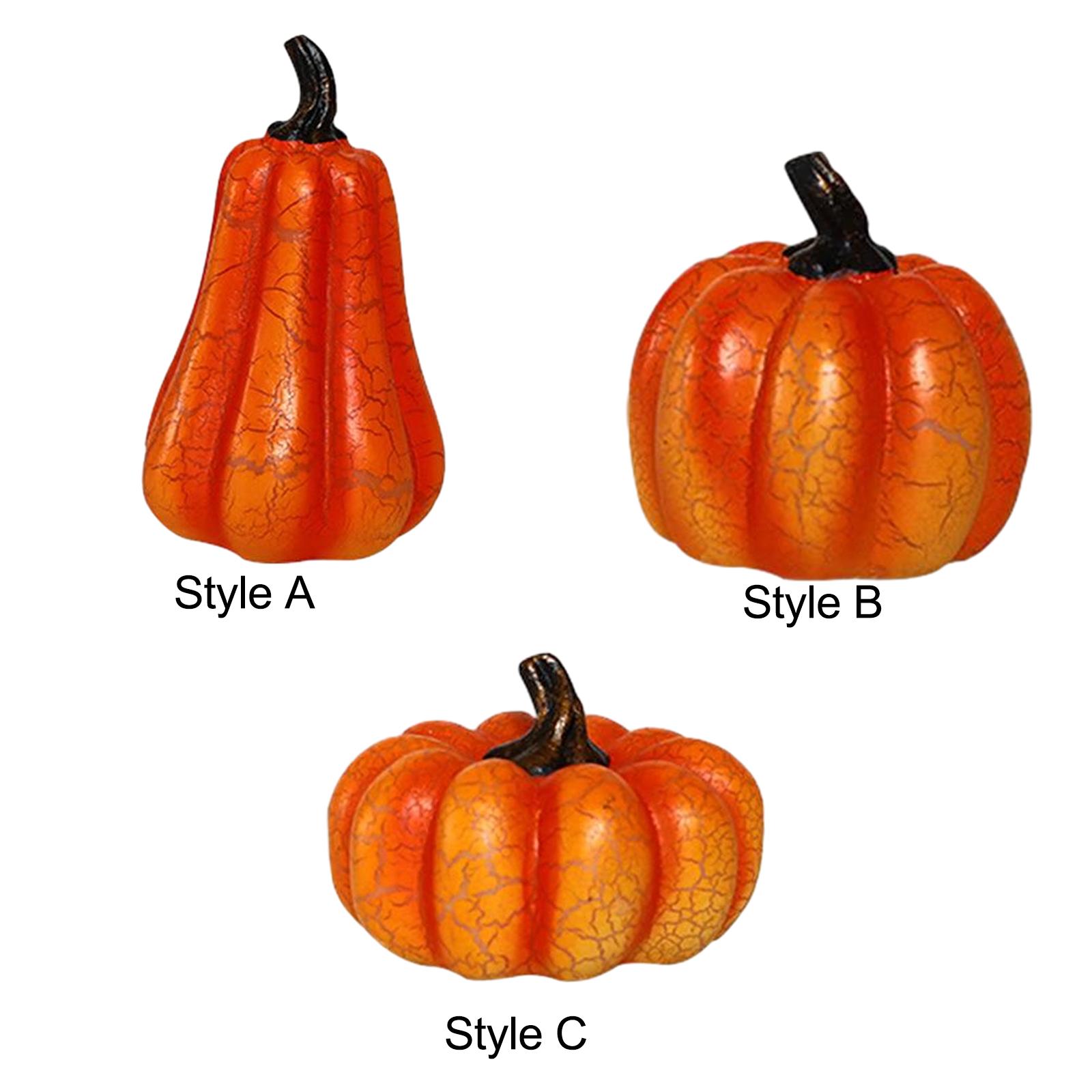 Fake Pumpkins Model Realistic Artificial Vegetables for Halloween Home Fall