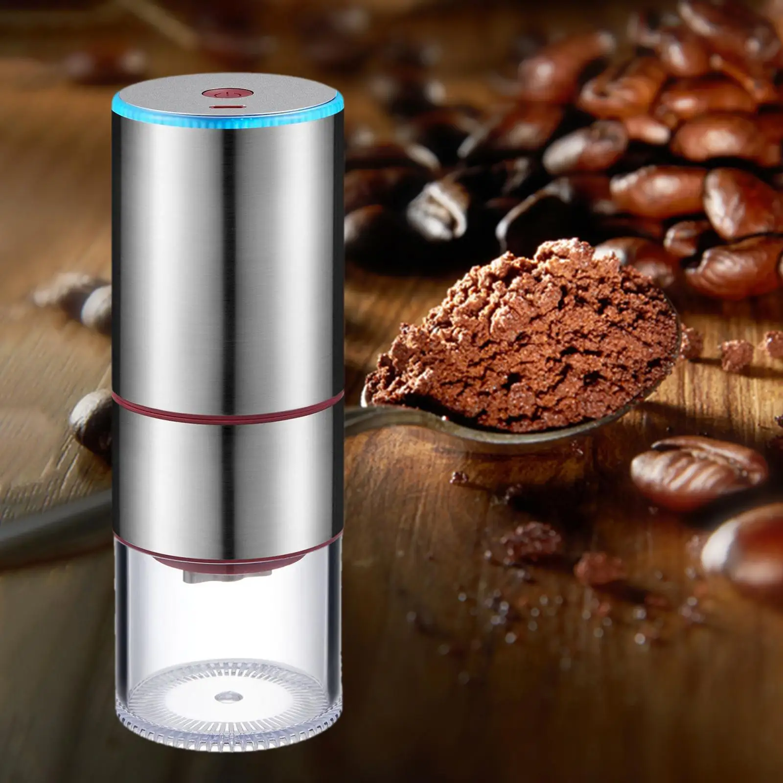 Portable Electric Coffee Grinder Bean Grinding Burr Mill Stainless Steel Whole Bean Burr Coffee Grinding for Espresso Macchiato