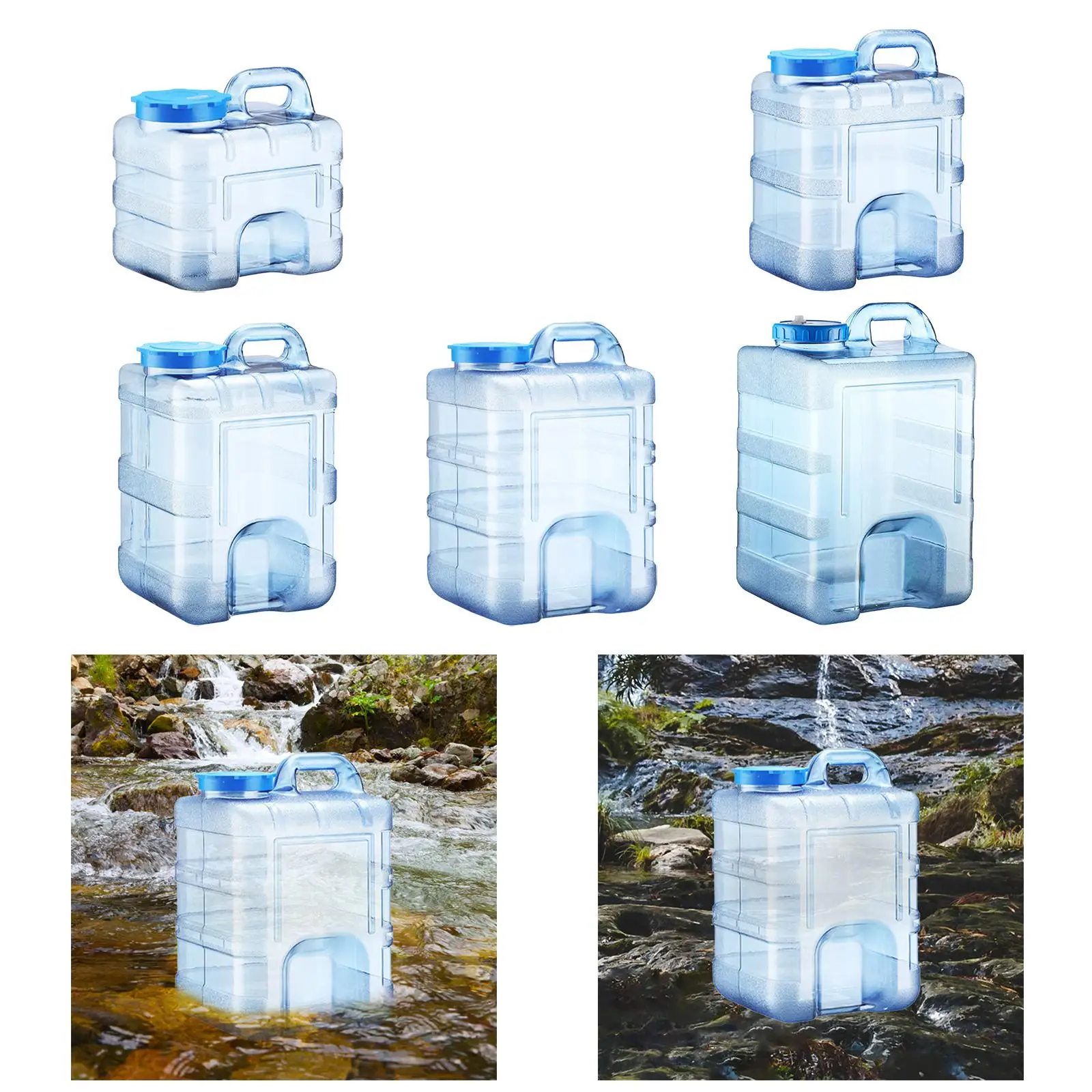 Camping Water Container, Water Storage Bucket, Water Bottle Carrier for Backpacking