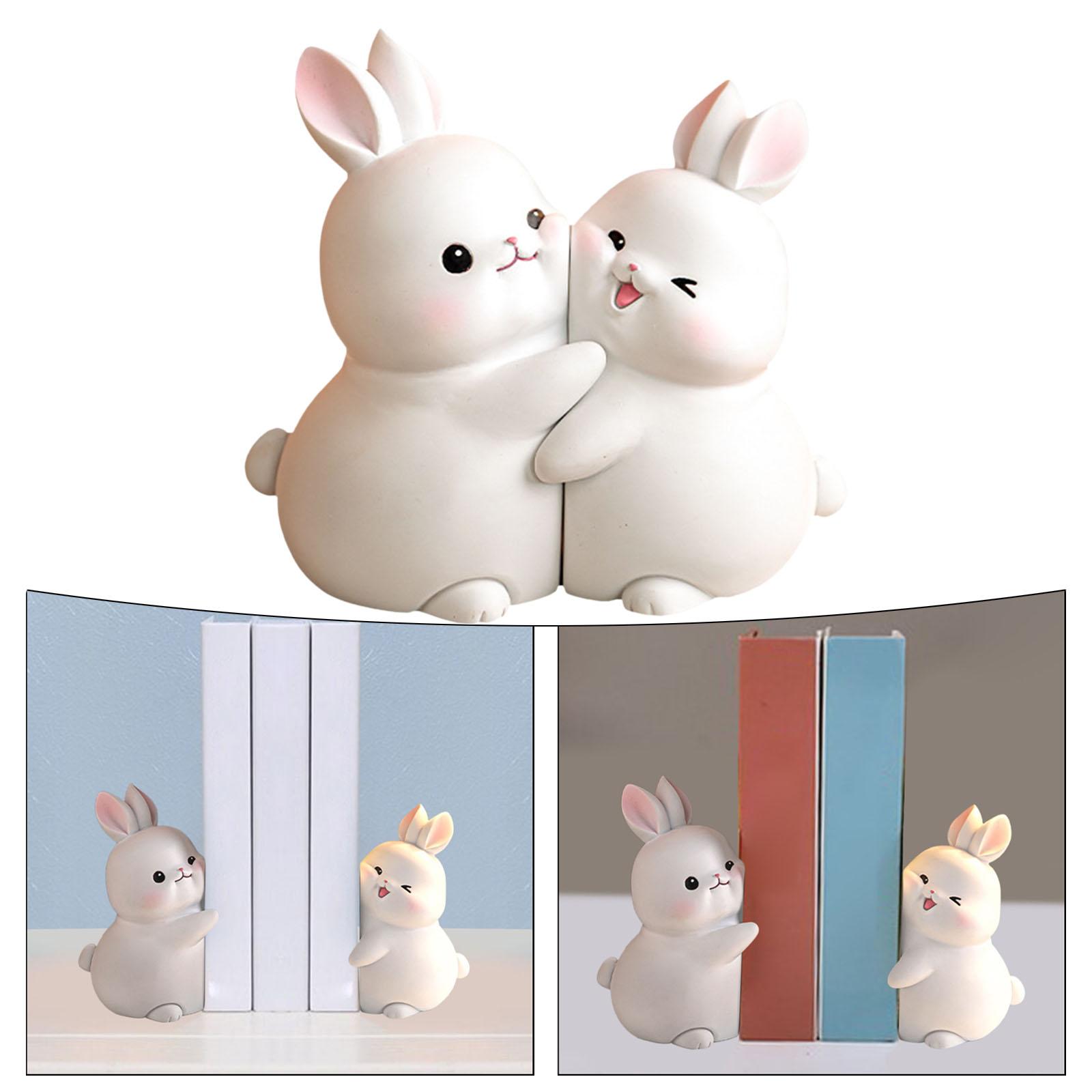 livro, Bunny Book Ends, Bookend decorativo para