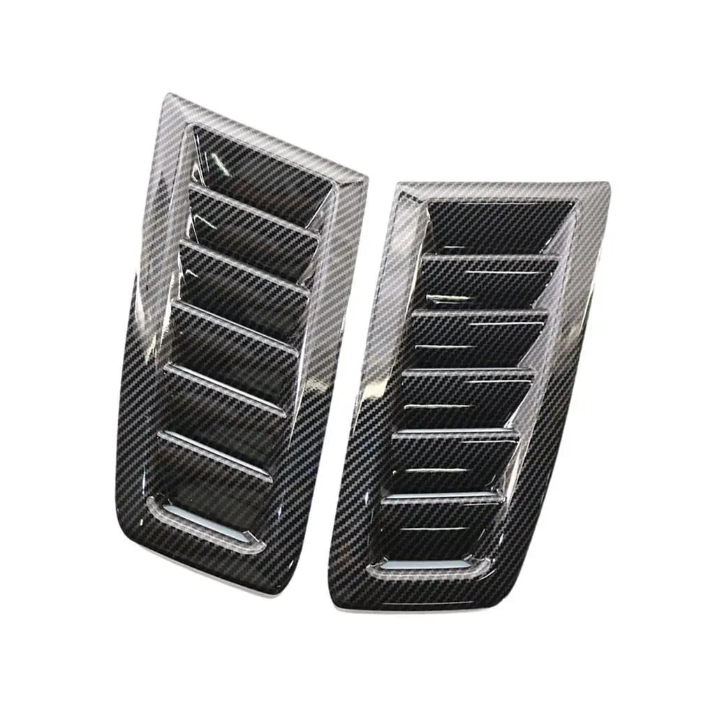 2 Pieces Vehicle Hood Vent Scoop Kit Flow Intake Louvers Bonnet Cover Accessory Decorative Fits for Ford MK2