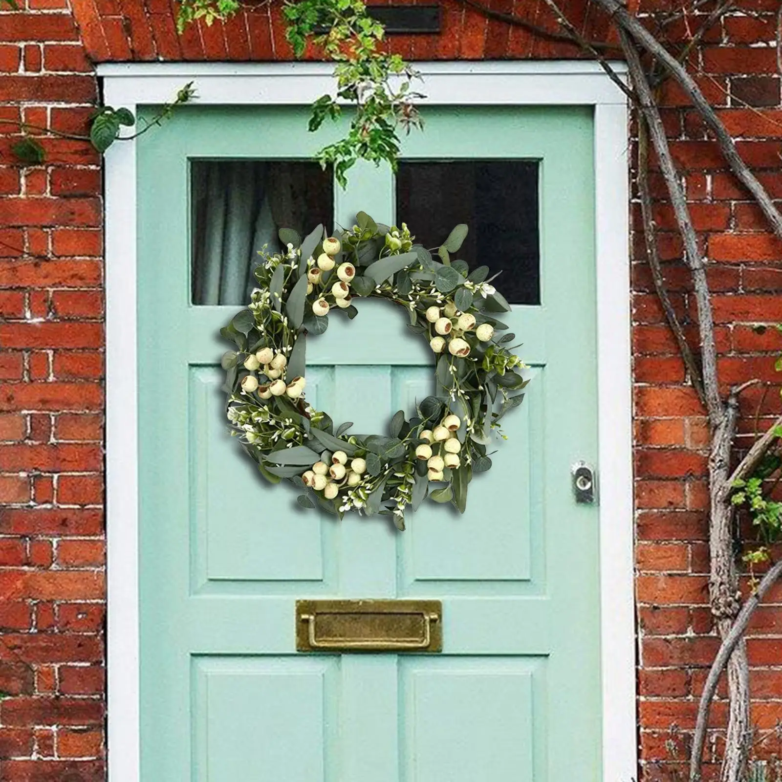 Artificial Eucalyptus Wreath Front Door Wreath for Wedding Party Window