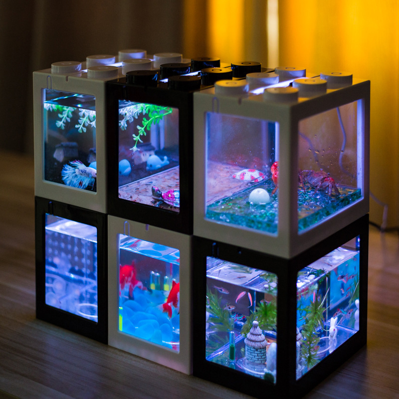 Title 1, Mini Aquarium Aquarium Lampe Steuerung Farbe Ru...