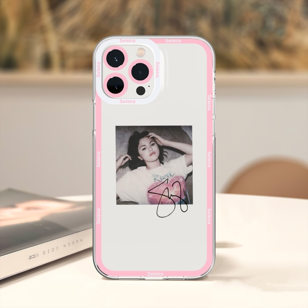 Selena Gomez Sänger Handyhülle für iPhone 11 12 Mini 13 14 15 Pro Max Transparente Hülle – Detail 7