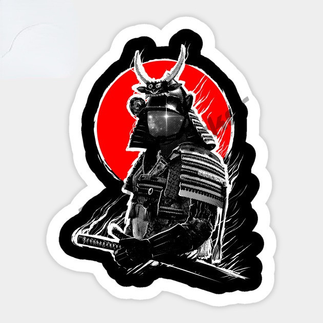 Japanese Samurai Sticker Warrior Vinyl Decal Car Moto Graphic Decals Rising  Sun