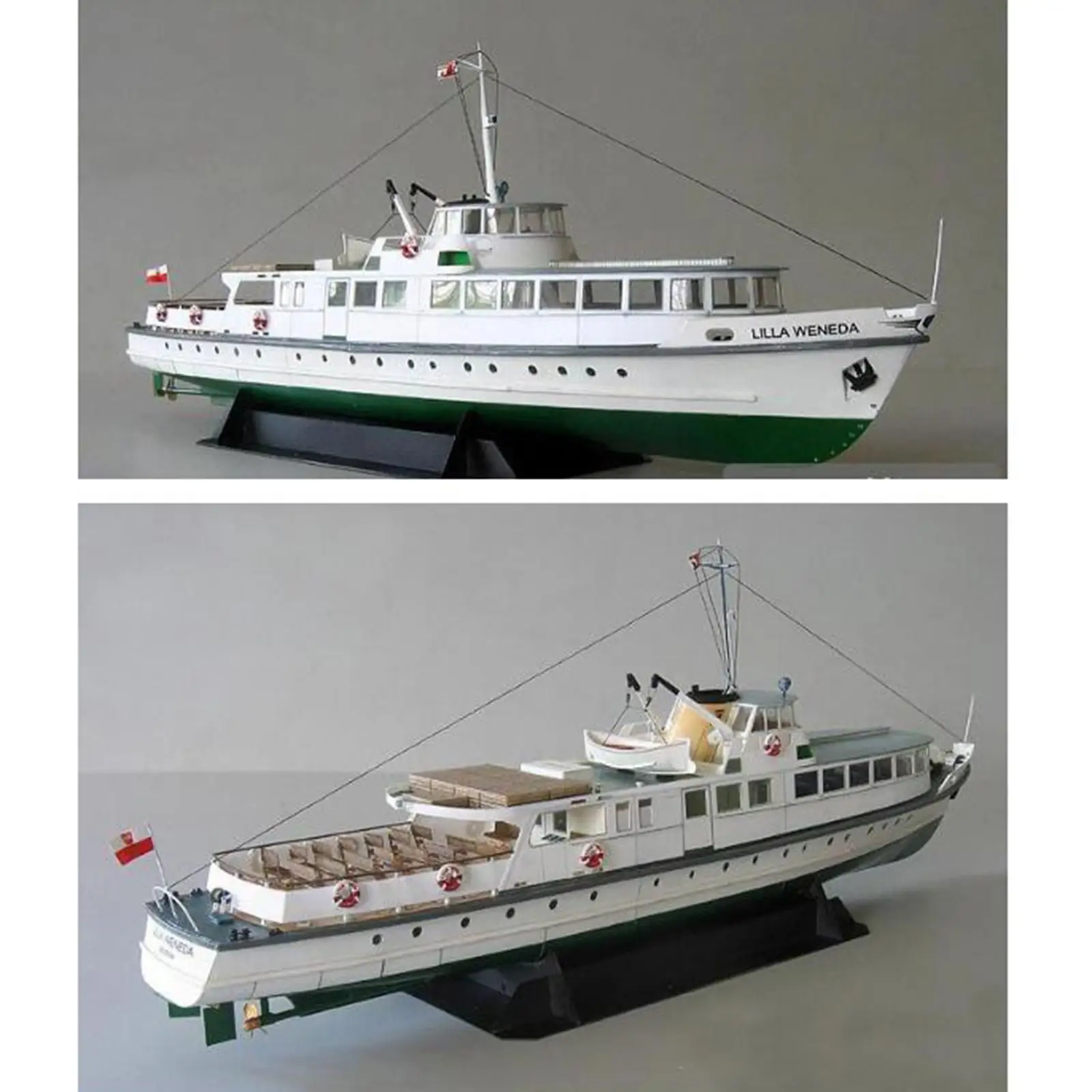 Exquisite 1/100 Lilla DIY Boat Model Education Puzzle Papercraft Toy