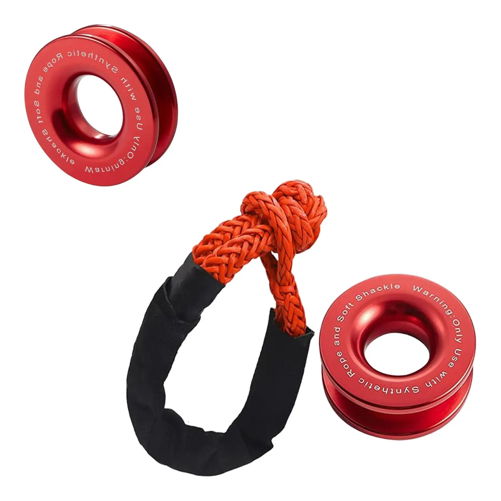 Winch Snatch recover Ring 55000lbs Vehicles Towing Durable Car Breakdowns Soft Shackle Depot for Cars Boat Marine