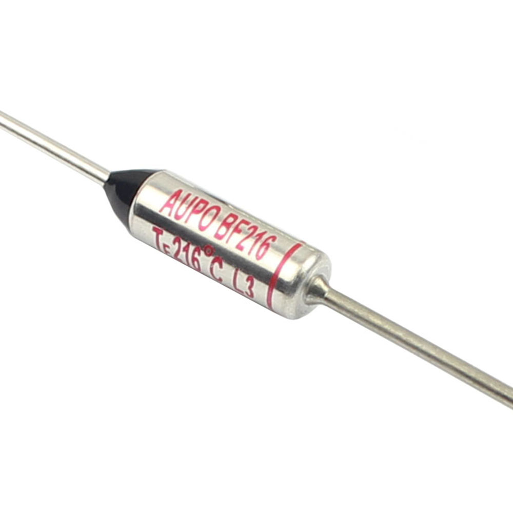 Description Picture 4 of item5pcs Thermal Fuse BF216 BF 216C 216 Celsius Degree 10A 250V Cutoff TF Pellet TCO Axial Lead Temperature Links AUPO