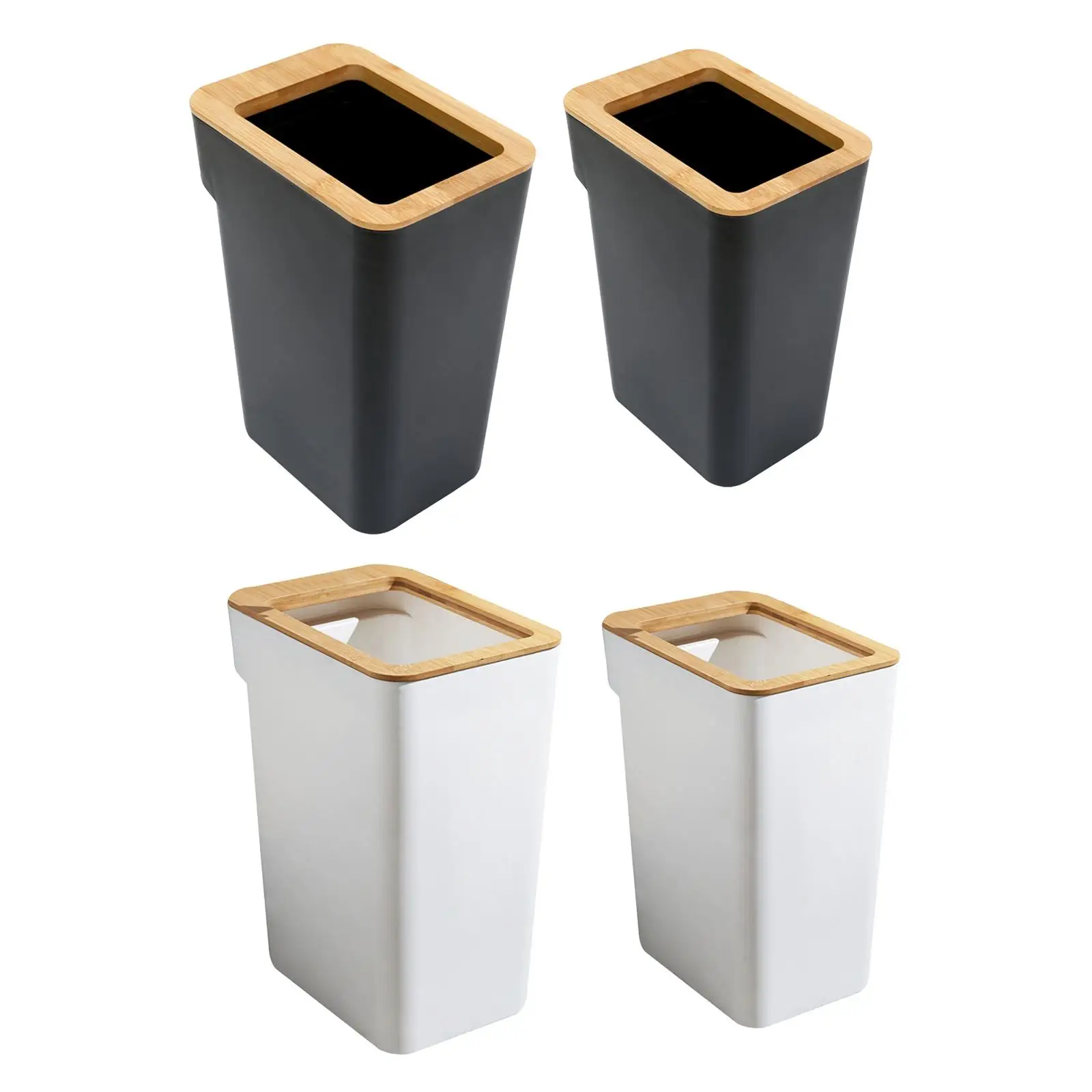 Small Trash Bin Garbage Container Wastebasket for Home Washroom Bathroom