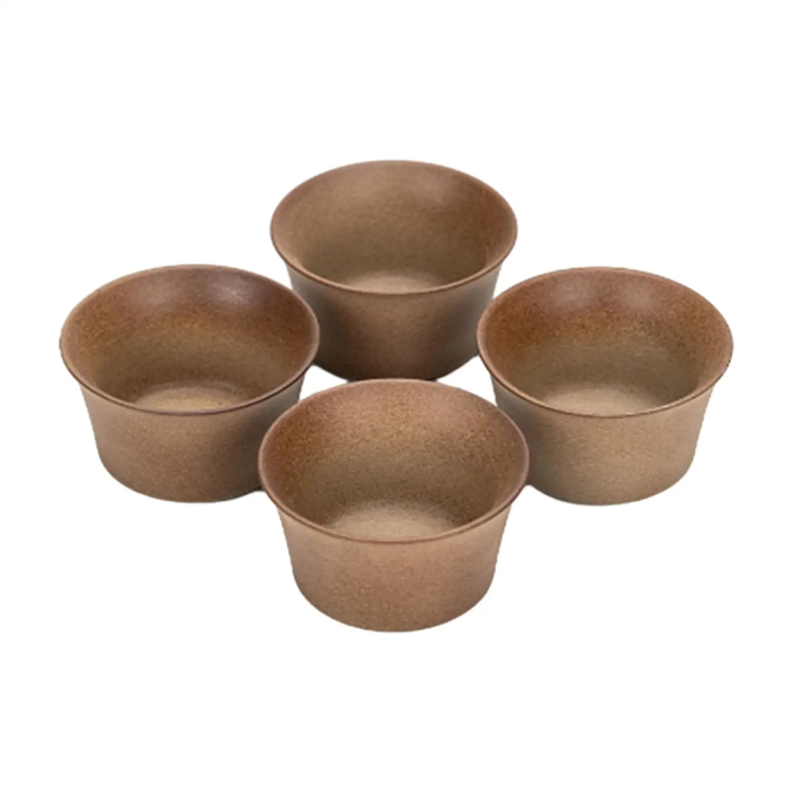 4 Pieces Ceramic Teacup Set Exquisite Kung Fu Tea Cup Handleless Coffee Cup for Cafe Travel Tea Ceremony Party Latte Cappuccino